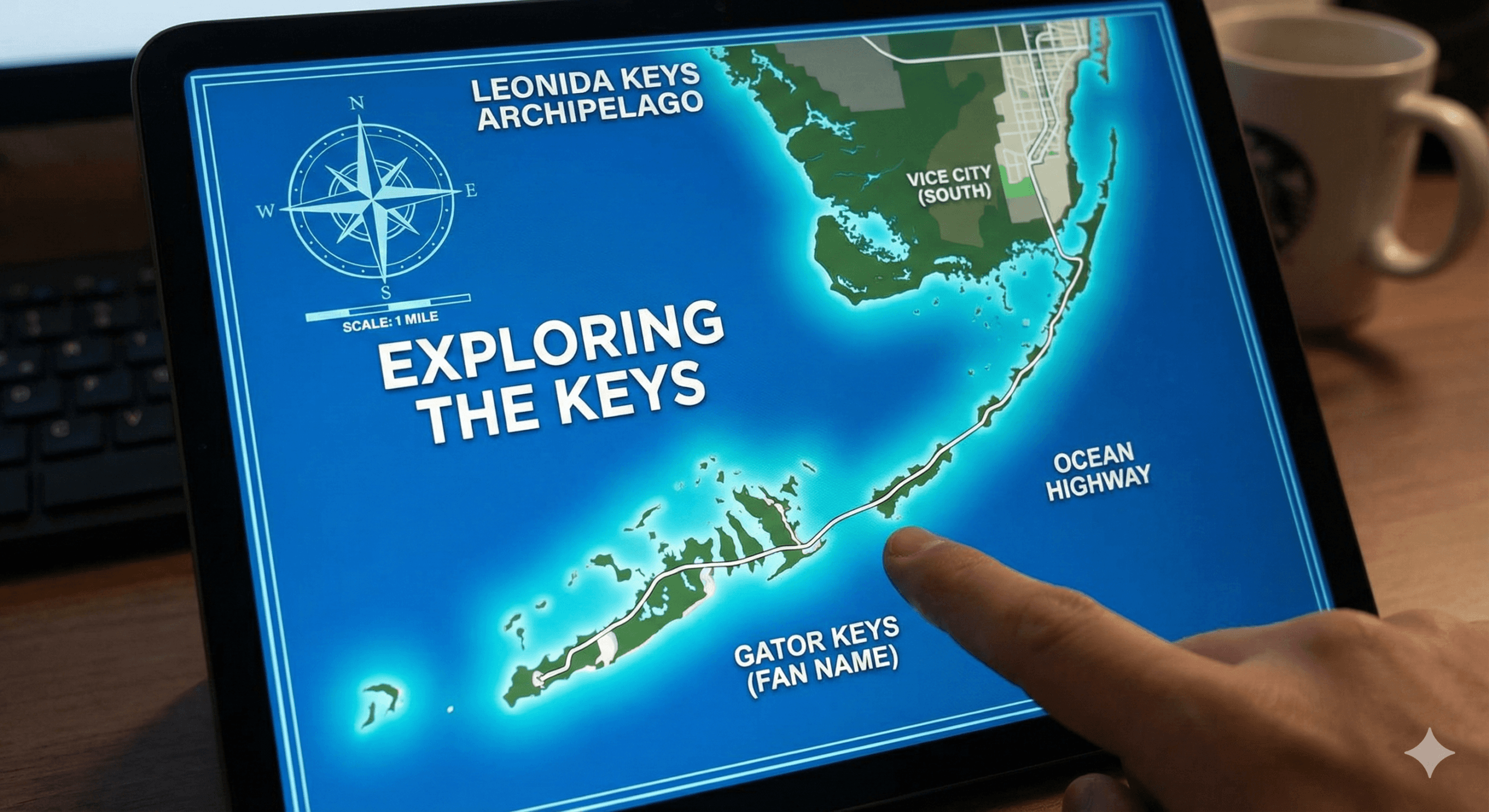 Map Exploring the Keys: How Big is the Archipelago South of Vice City?
