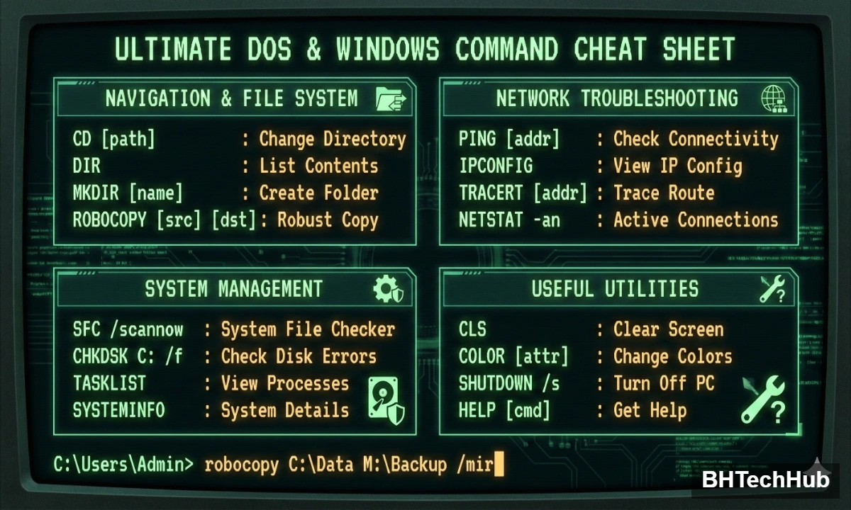 Mastering the Terminal: The Ultimate Guide to Essential DOS & Windows Command Line Commands