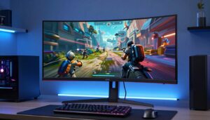 KTC 34 inch Curved Ultrawide Gaming Monitor, 180Hz WQHD 3440x1440 PC