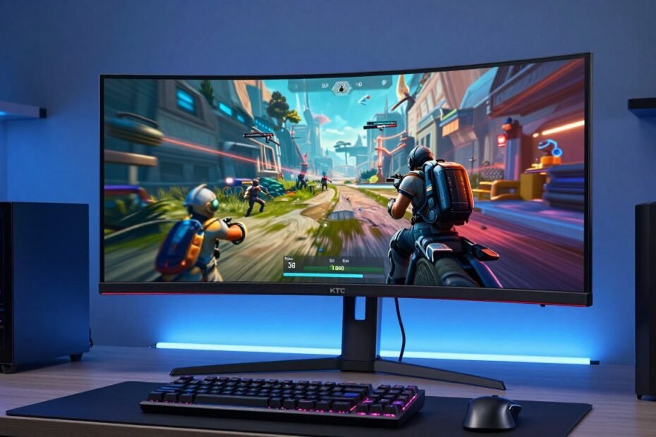 KTC 34 inch Curved Ultrawide Gaming Monitor, 180Hz WQHD 3440x1440 PC